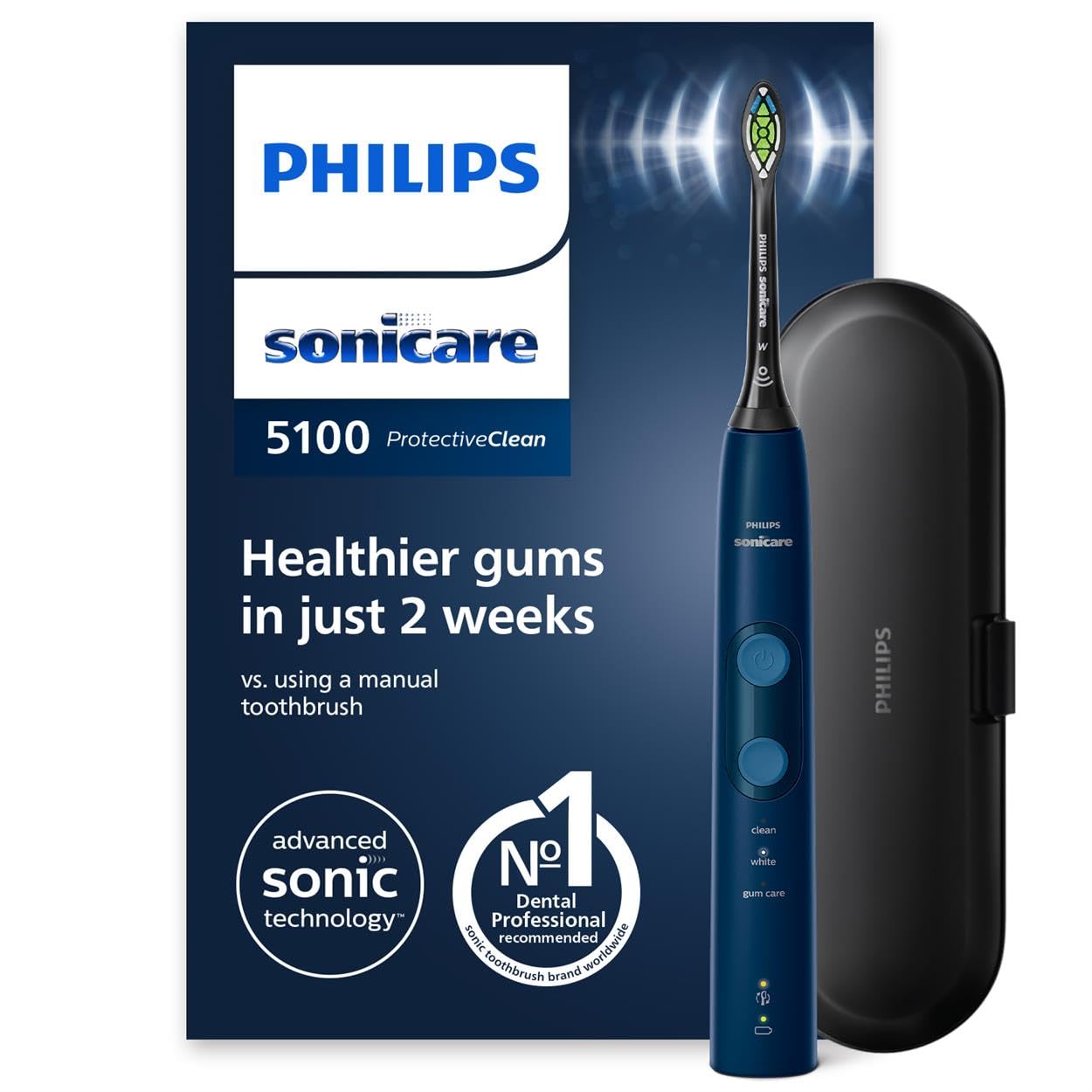 Philips Sonicare ProtectiveClean 5100 Sonic Electric Toothbrush - Open Box, Like New With All Features