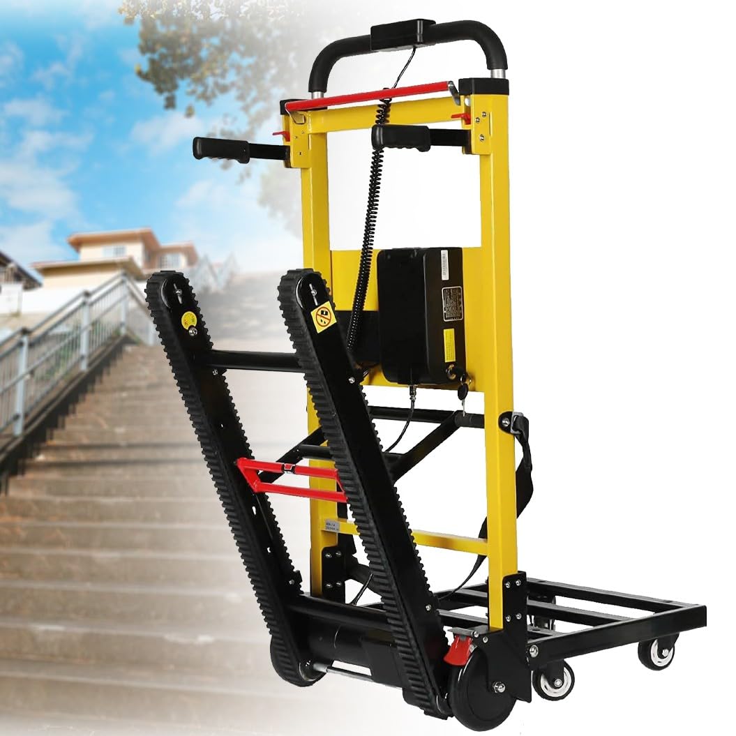 Scalatore Elettrico,Scalatore Elettrico Cingolato,Montascale,Carrello Della Spesa,Carrello Manuale Pieghevole,Lega Di Alluminio,Carico 200Kg/441 Libbre A