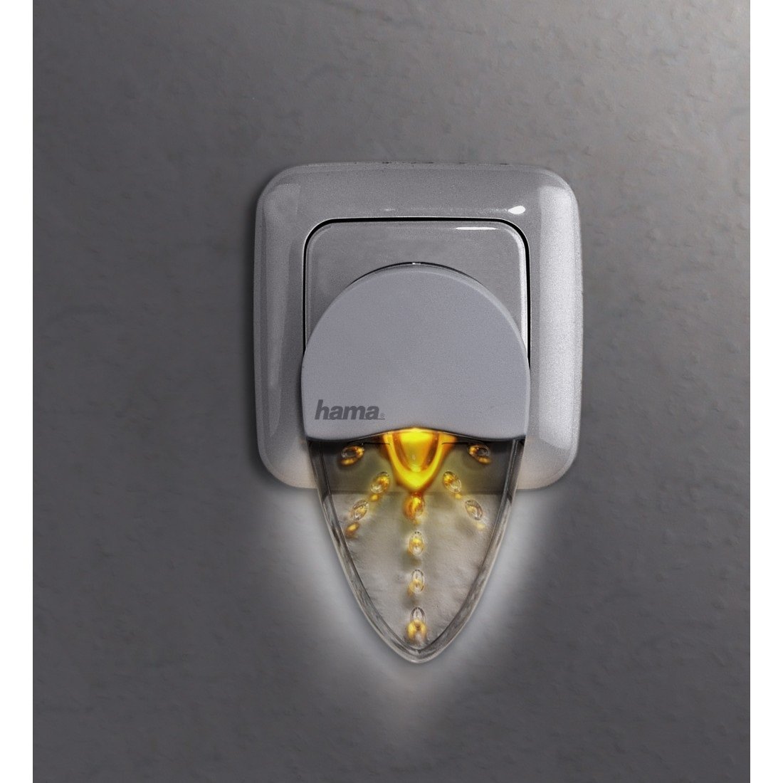 Hama Amber Lampka Nocna Led Do Pokoju Dziecięcego I Sypialni, 0.2 W, Biały/Bursztynowy