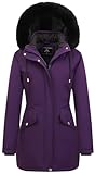 Women&apos;s Long Winter Down Coat Thicken Fleece Lined Parka Warm Puffer Jacket With Faux Fur Detachable Hood