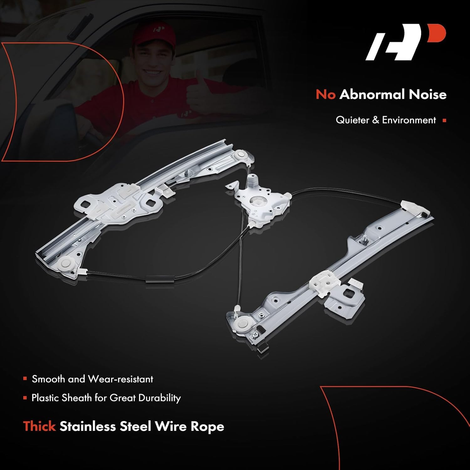 A-Premium Electric Power Window Regulator Without Motor Compatible with Infiniti G35 2003 2004 2005 2006 2007, Front Left Driver Side, Coupe Only, Replace# 80721AM803