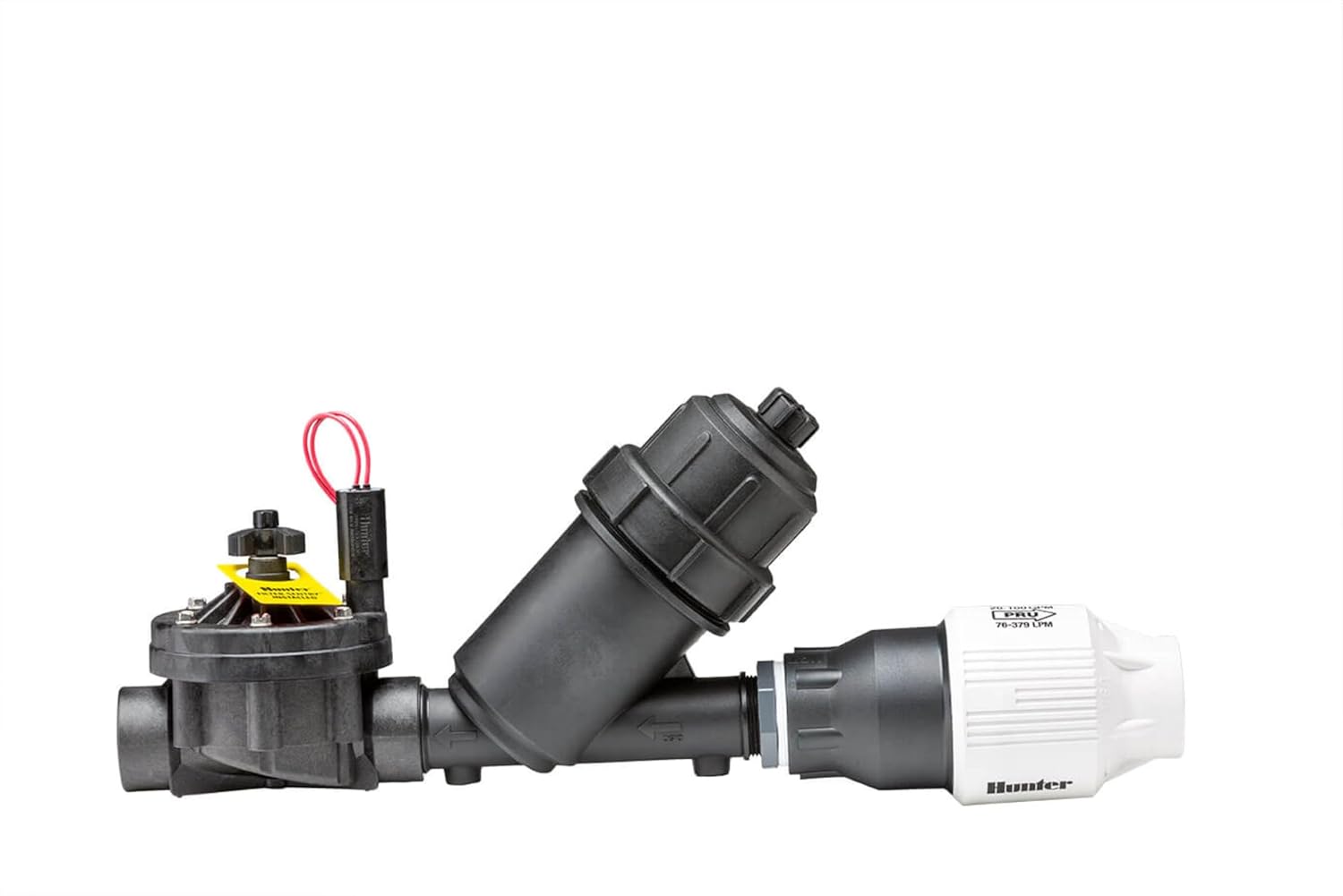 Hunter ICZ Drip Control Zone Kit, 1½" Drip Irrigation System, 40 PSI Regulator, 20–80 GPM, Stainless Steel Filter, Commercial Grade, Factory-Assembled (ICZ15140XL)