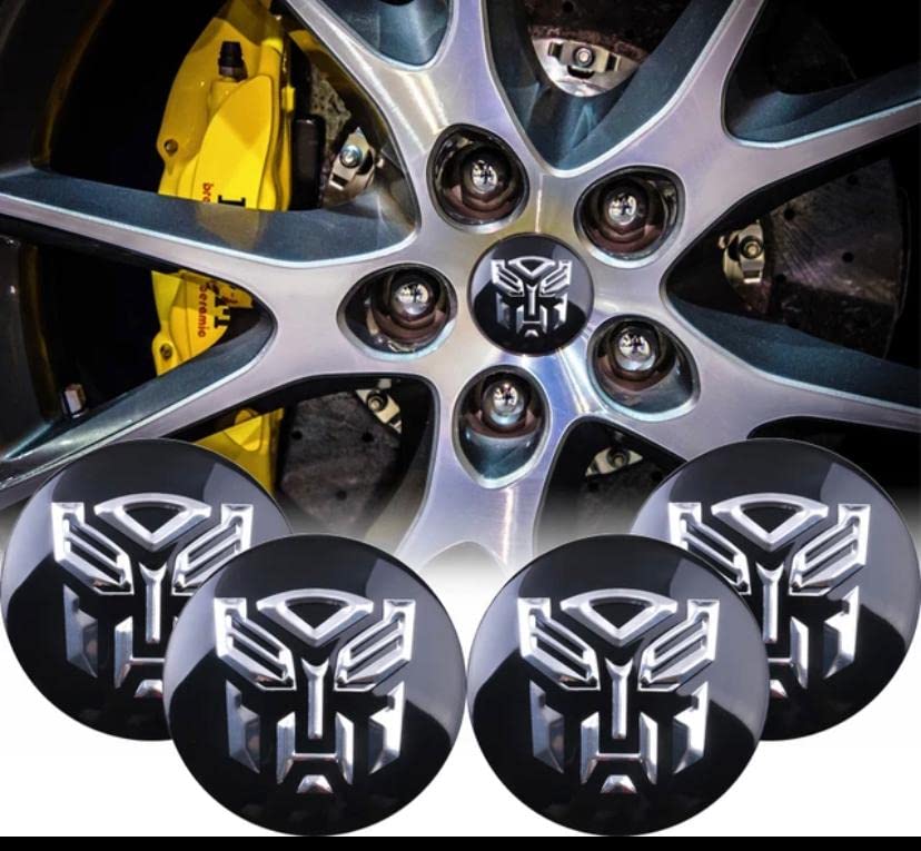 4pcs Trans-FOMER TRANSFOMERS Sign Emblem Car Wheel Center Hub Cap Caps Badge Sticker Decal 56mm 2INCH (Trans-Former Wheel Sticker 4PC 56MM)