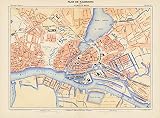 Imagekind Wall Art Print Entitled Vintage Map of Hamburg Germany (1888) by Alleycatshirts | 32 x 24