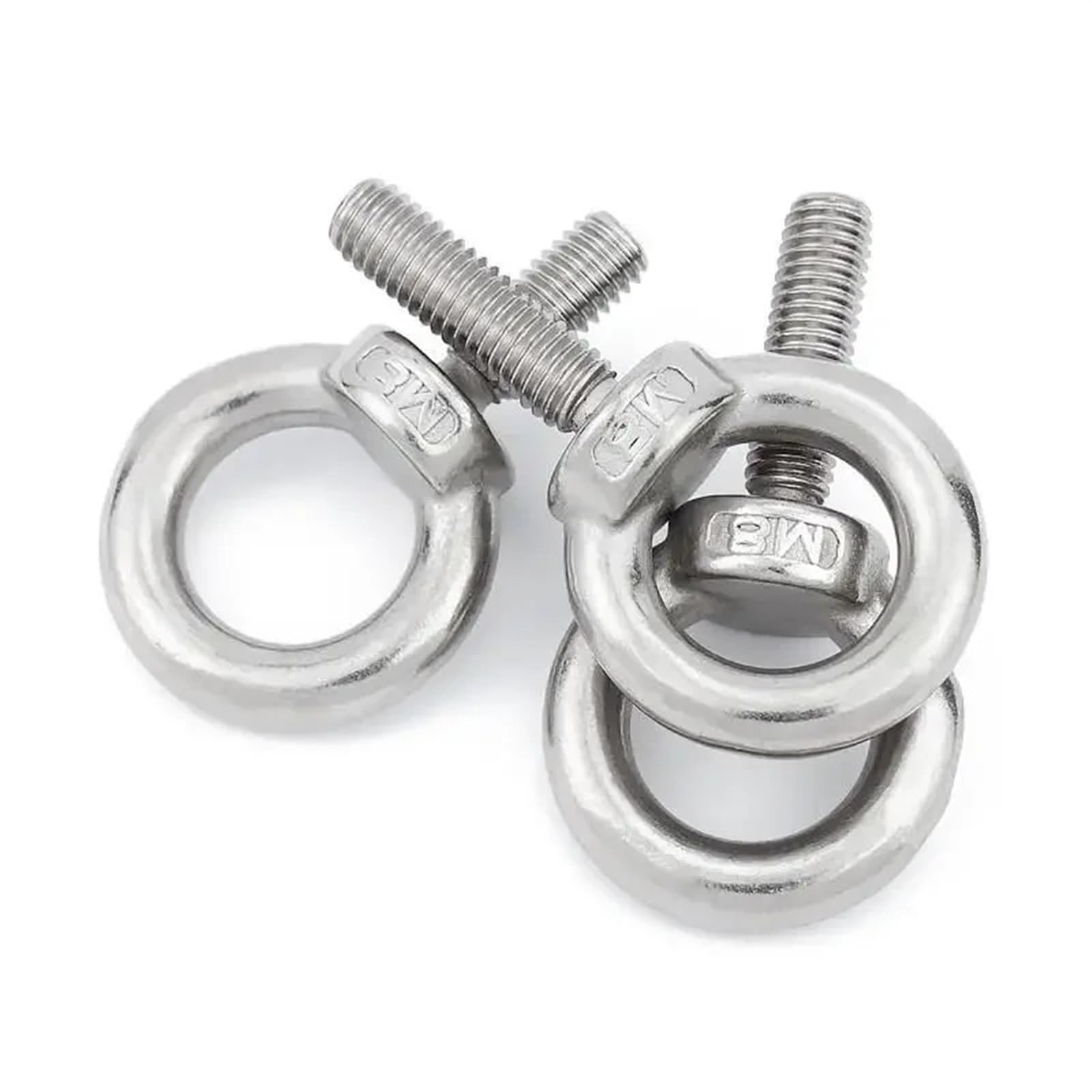 Pernos de ojo para elevación, Cáncamo de elevación Acero inoxidable 304 M3-M24 9-80 mm(M24-1pcs,70mm)
