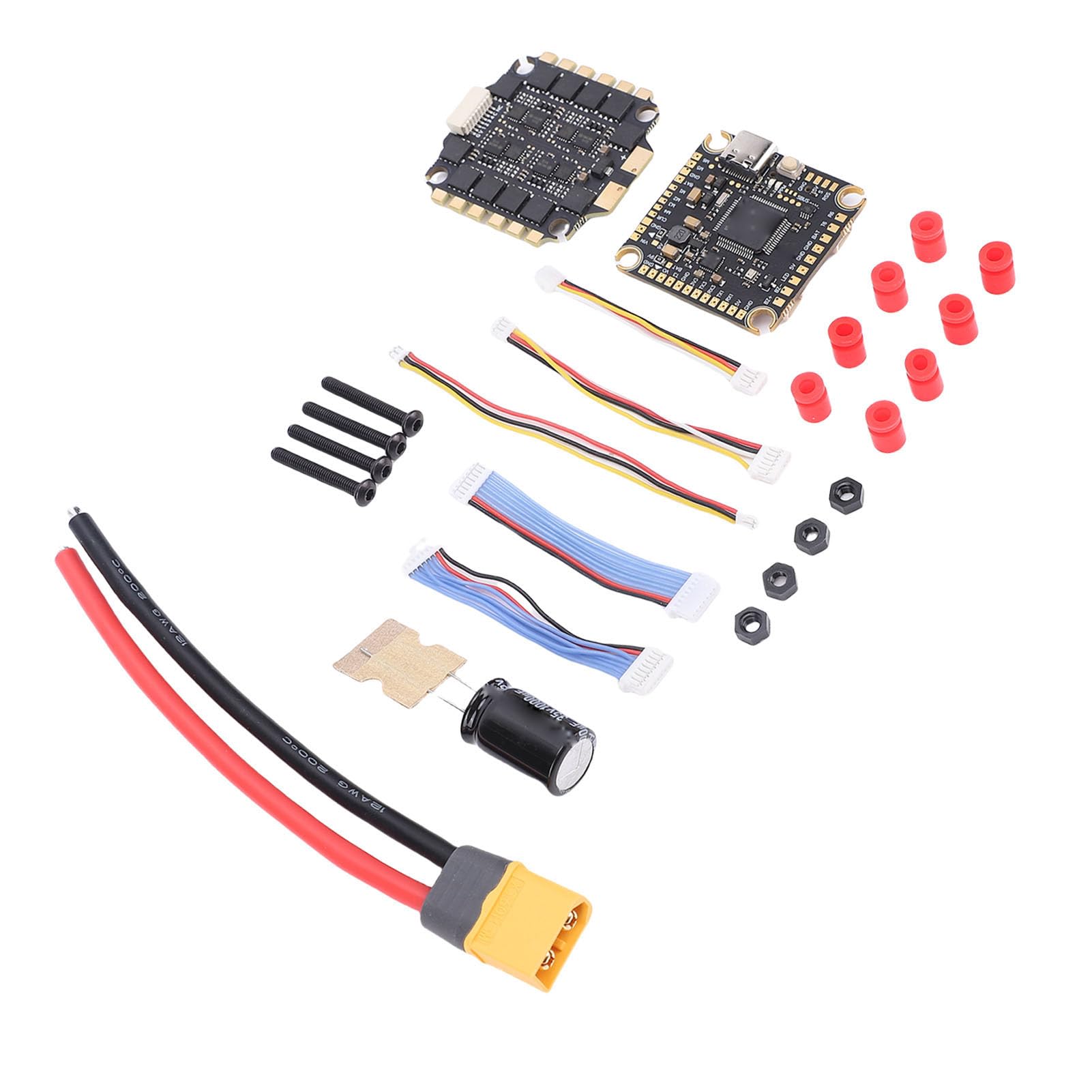 Diyeeni F405 V3S PLUS Flight Controller 55A Drone ESC Board con Ricevitore | Dissipatori di calore CNC, condensatori a bassa , protezione TVS, aggiornamento firmware wireless, per assemblaggio di