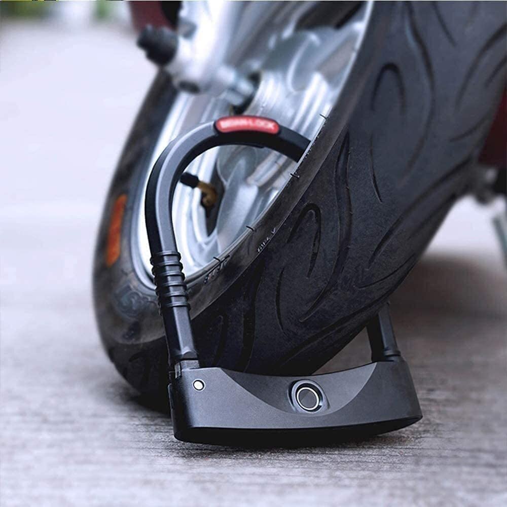 Bloqueo de Huellas Digitales de Bicicleta,USB Carga IP67 Impermeable de 100 Huellas Digitales Tiempo de desbloqueo 0.5 Segundos Seguridad for el Bloqueo de Motocicletas de Bicicleta Candado Bi