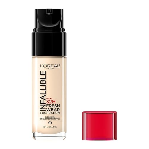 L'Oreal Paris Infallible - Base de maquillaje resistente por hasta 24 horas, tono perla rosa, 1 onza