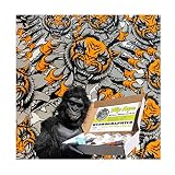 Hydrographic Film Dip Ape Fighting Tigers Animals Clemson LSU Transparent Hydro Graphics Water Transfer Hydro Dip Dipping Kit