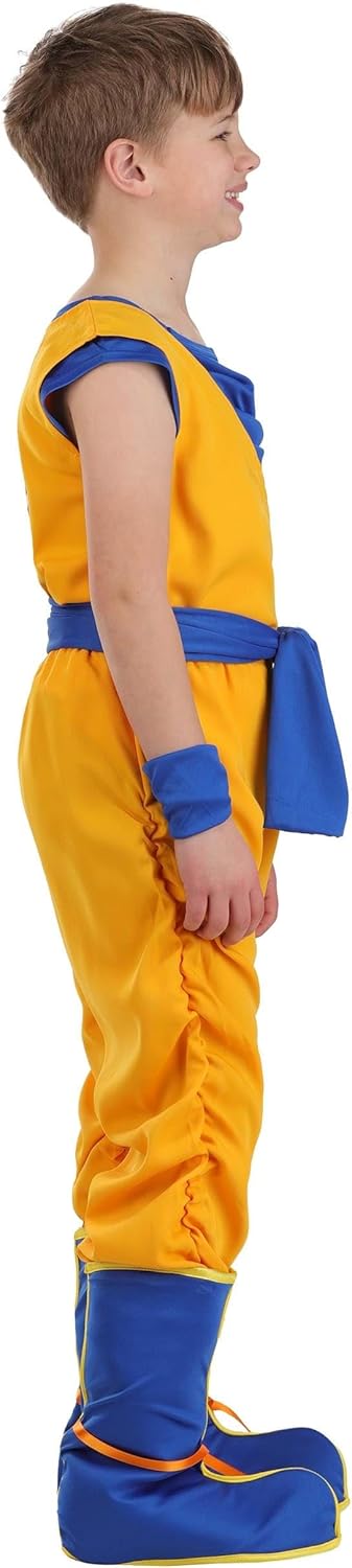 Fun Costumes Kid's Super Saiyan Goku Outfit for Boys, Dragon Ball Z Halloween Costume, Anime Series Character Cosplay - Orange, Medium