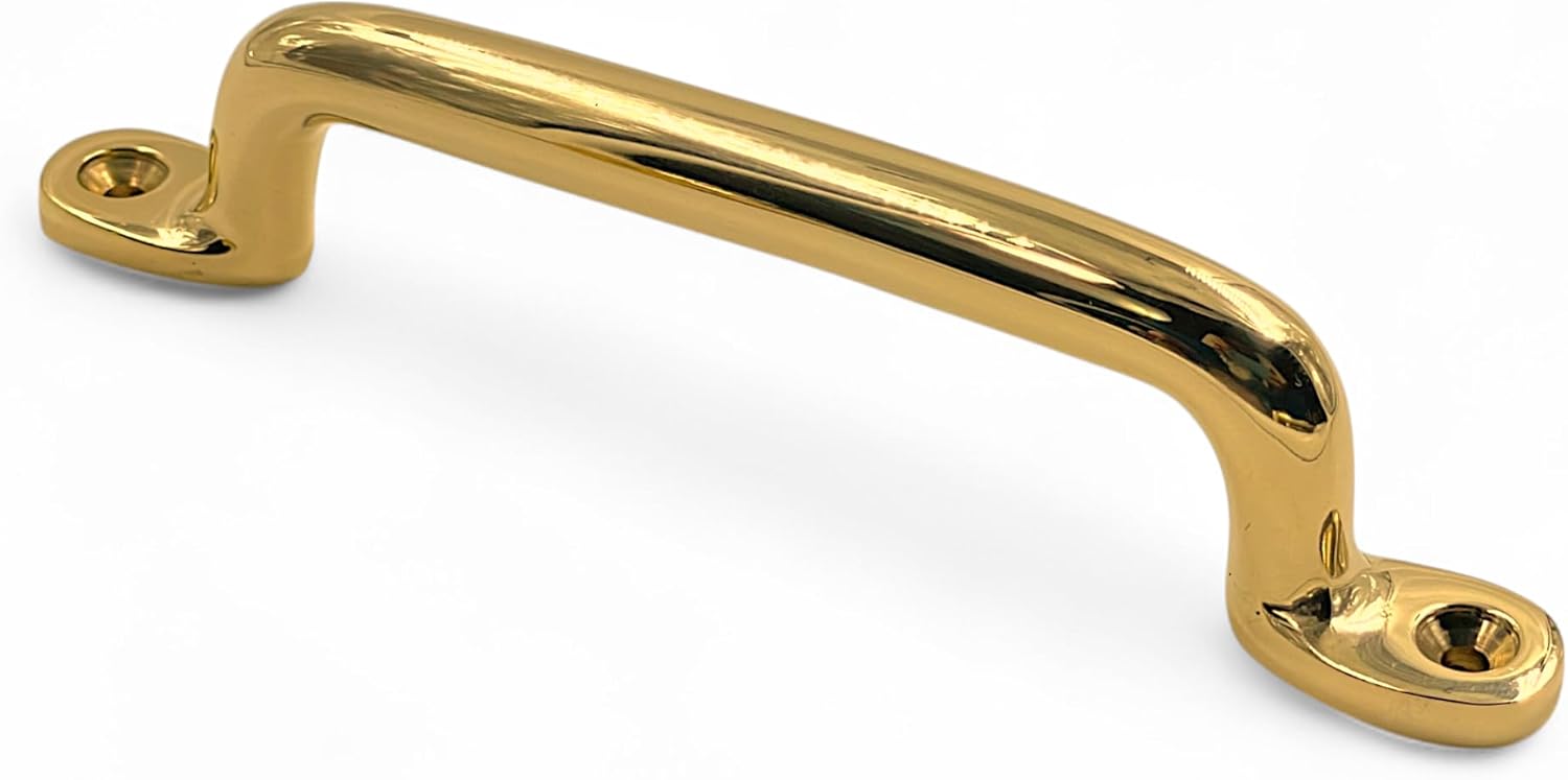 Unlacquered Solid Brass Cabinet Handle | Handmade & Solid Brass | Heavy Duty | Modern Serene Style