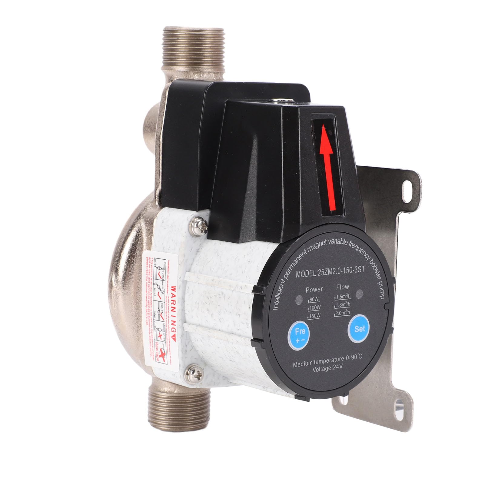 Topiky Pompa Booster Pressione Acqua con Rotore in Ceramica Prestazioni Efficienti e Silenziose per Appartamenti e Case Connessione da 12 Mm (Spina UE 100-240 V)