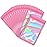EONJOE 100-pack 46 inch mylar bags with clear window holographic resealable sealable packaging zip bag for small bussiness jewelry candy sample food packing supplies Pink