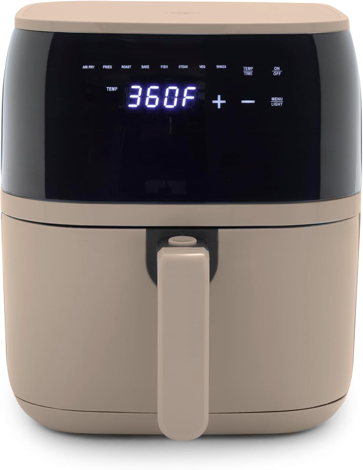 GreenLife Compact Electric Air Fryer Oven, 5.3 QT, PFAS-Free Ceramic Nonstick Drawer, 8 One Touch Digital Display, Easy View Window, Auto Shut-Off Timer, Dishwasher Safe Parts, 1500 Watts, Taupe GreenLife Compact Electric Air Fryer Oven, 5.3 QT, PFAS-Free Ceramic Nonstick Drawer, 8 One Touch Digital Display, Easy View Window, Auto Shut-Off Timer, Dishwasher Safe Parts, 1500 Watts, Taupe
