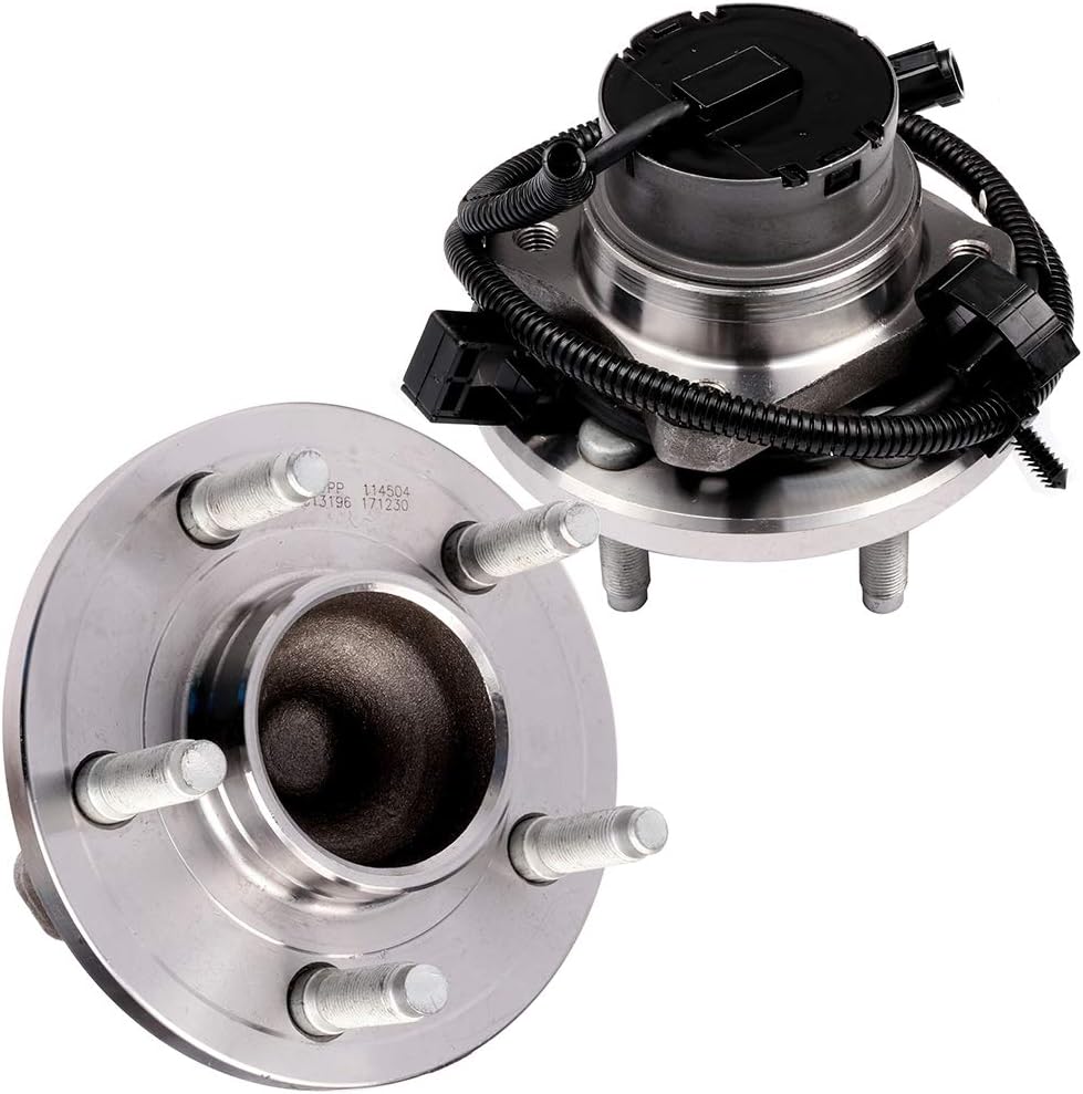 Replaces 513196 Wheel Bearing and Hub Assembly fit for Ford Crown Victoria 2003-2005, for Mercury Grand Marquis 2003-2005 Front 5 Lugs W/ABS Wheel Hub & Bearing [Pair]