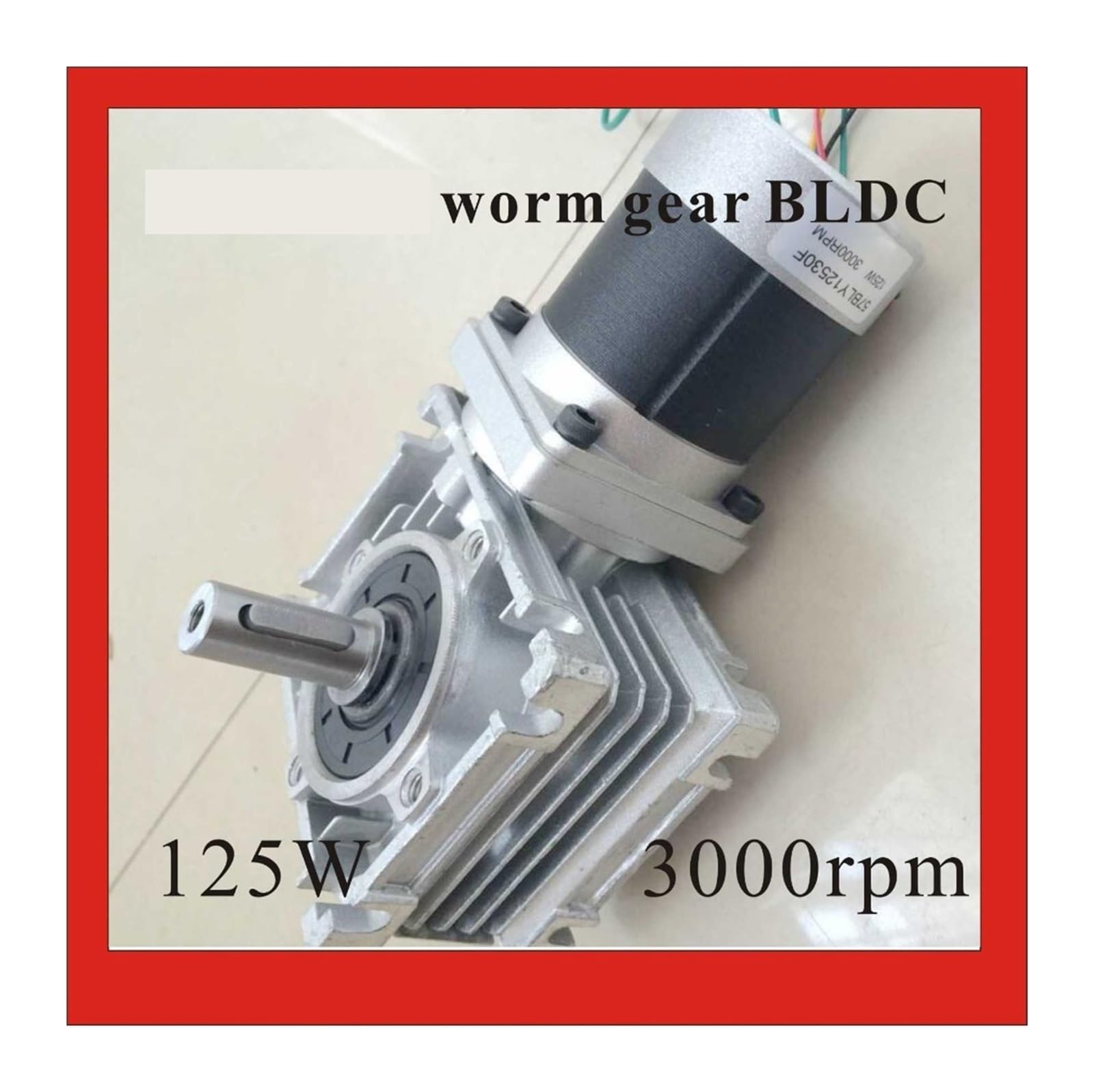 5: 1-100: 1 Motore riduttore a vite senza fine Motore CC senza spazzole 24 V 3000 giri/min 125 W (Size : Ratio 5 to 1)