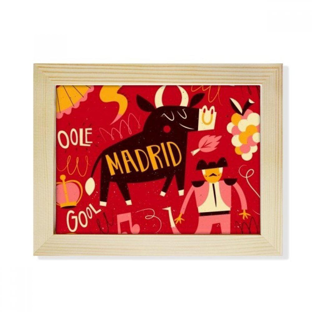 Marco de madera DIYthinker Madrid para decorar su mesa con arte de fiesta y música española
