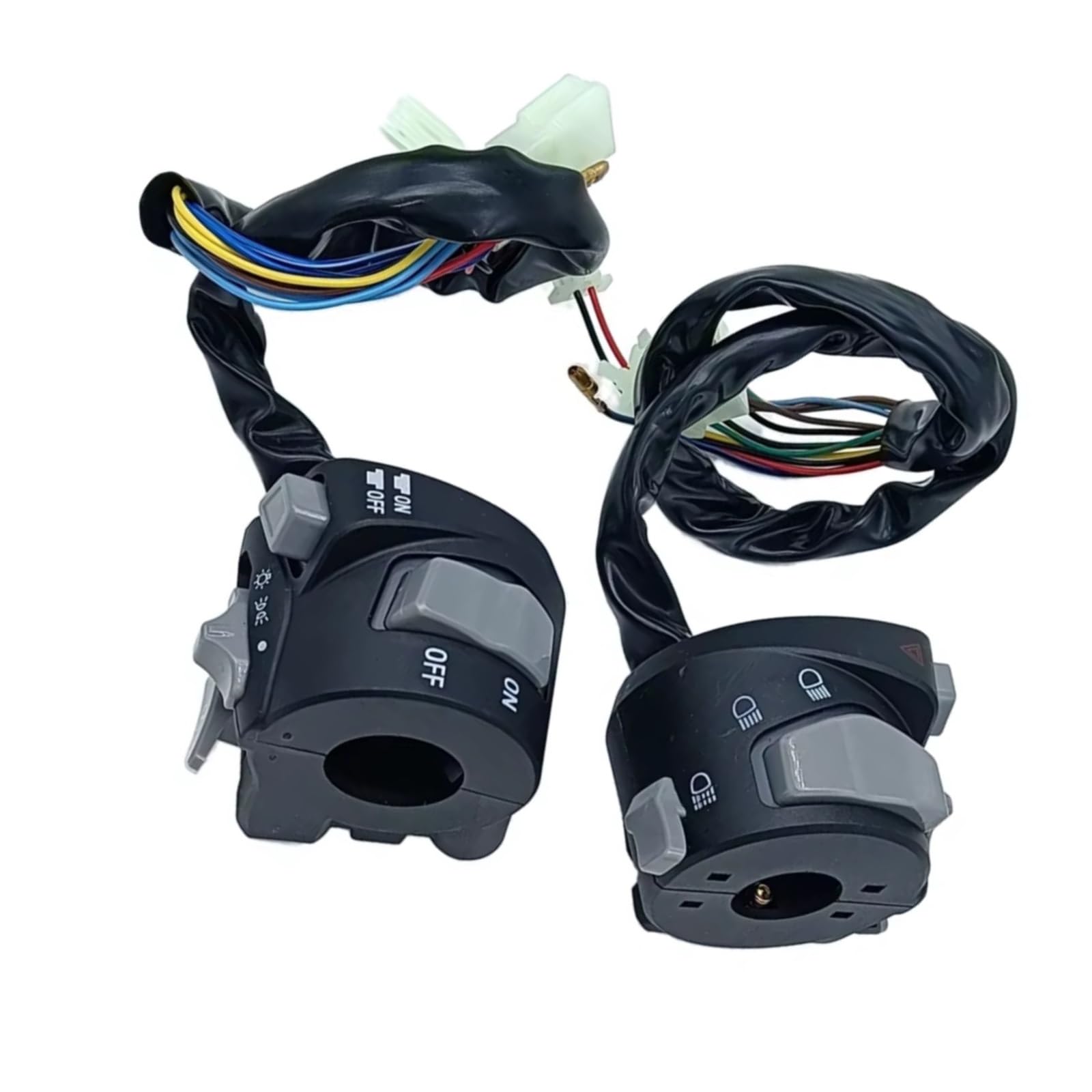 Interruptor señal moto Interruptor Para Manillar De Motocicleta 7/8" Universal Funciones De Faro Luz De Advertencia Intermitentes Claxon Arranque Parada De Emergencia.