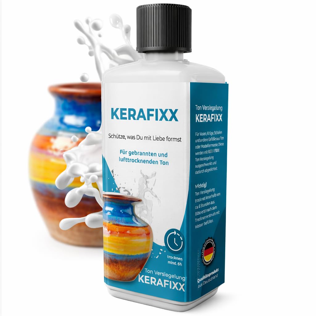 Tondicht Keramik Versiegelung 250 ml für Ton, Terrakotta & Beton | Versiegelung für Ton, Terrakotta & Beton – Dichtmittel zum Poren verschließen und Abdichten von Vasen, Gefäßen & DIY-Deko