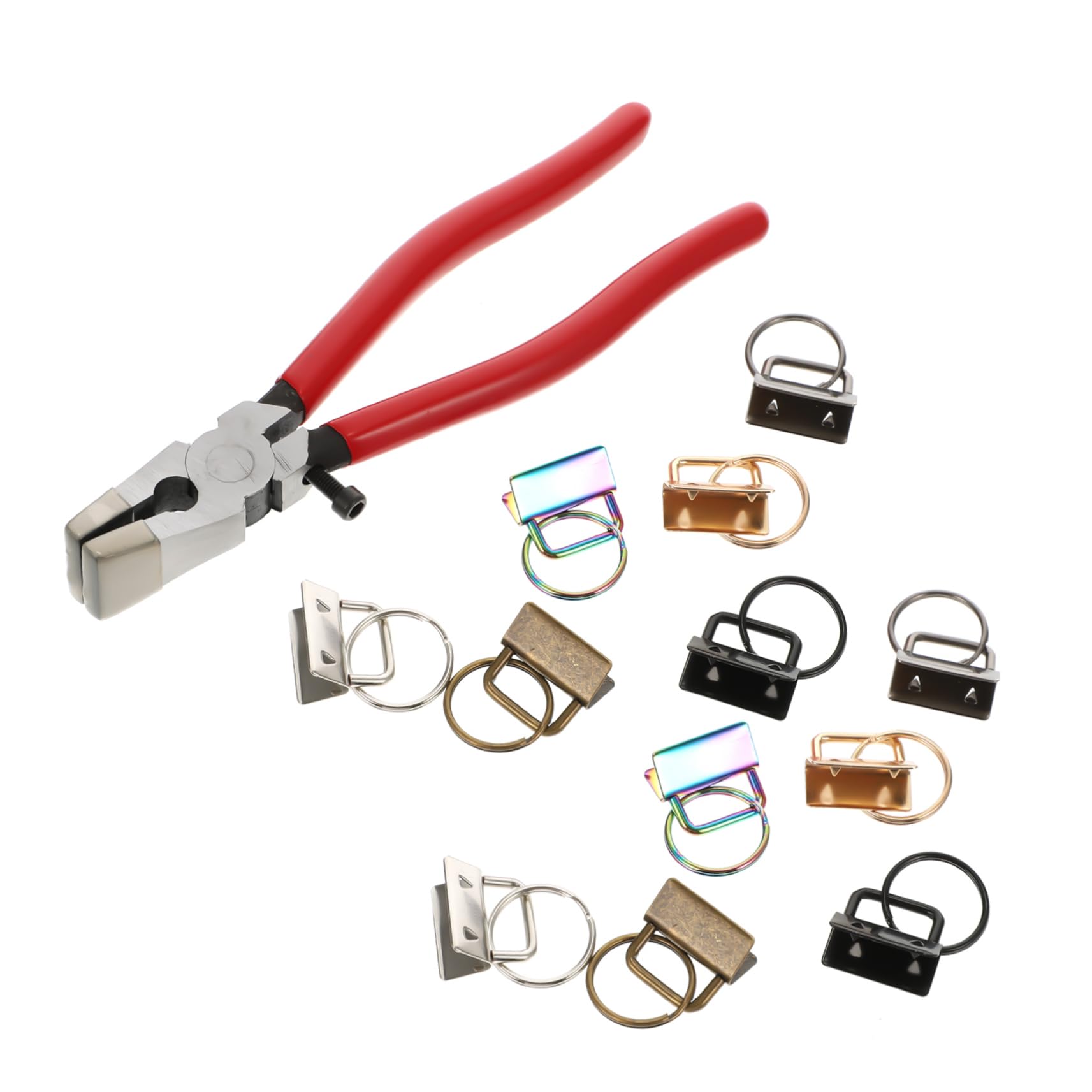 Portachiavi con Clip a Coda, 50 Pezzi in Metallo con Pinza | Accessori Fai da Te per Lanyard e Bricolage, Anello Già Montato, Acciaio al Carbonio