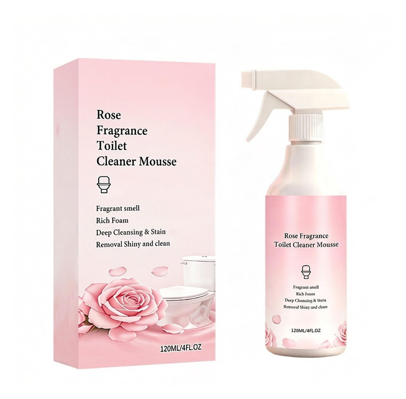 Mousse Limpiador de Inodoros 120ml | Elimina las manchas amarillas y la cal, deja un aroma fresco y limpio(2pcs)