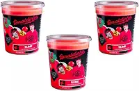 Kit de Slime Enaldinho Lojas Q2 Vermelho com Bolinha Surpresa - 3 Potes Biodegradáveis para Crianças Unissex