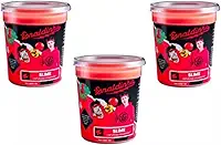 Kit de Slime Enaldinho Lojas Q2 Vermelho com Bolinha Surpresa - 3 Potes Biodegradáveis para Crianças Unissex