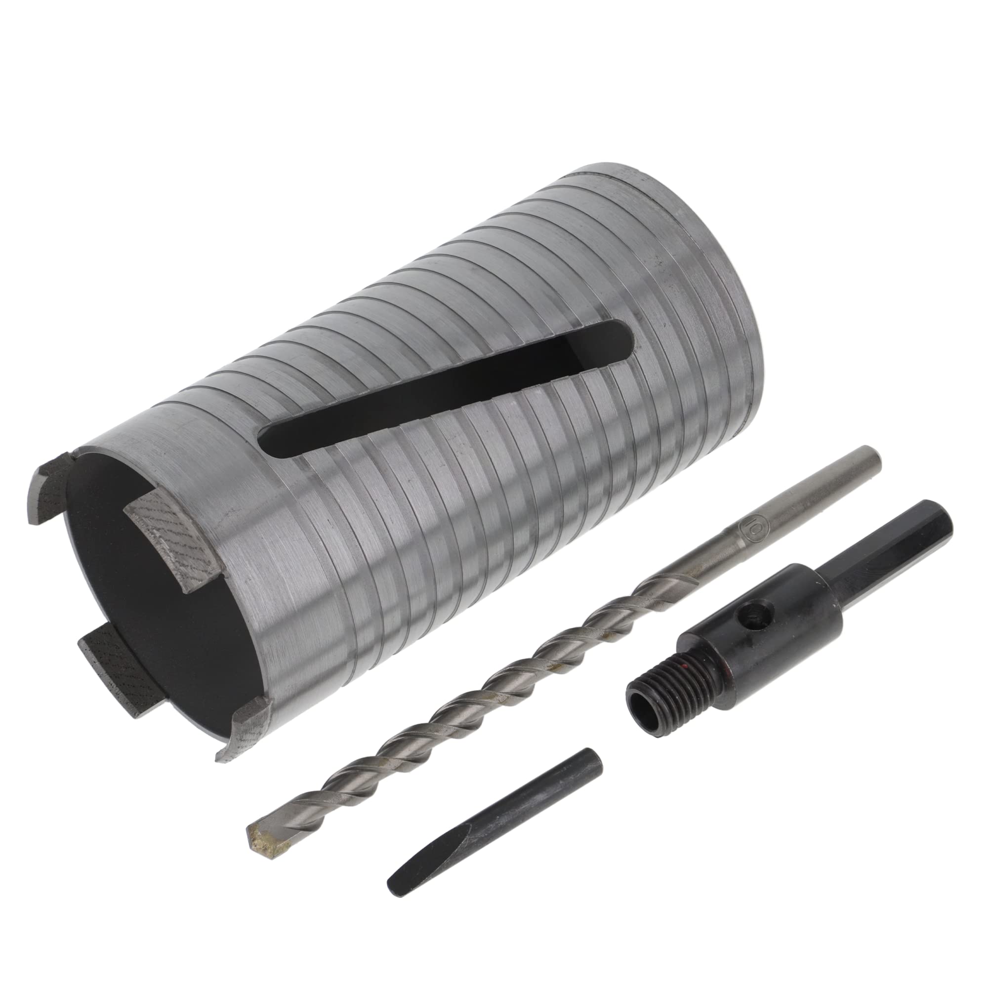 PRODIAMANT Broca de diamante ø 82mm longitud efectiva 150mm con adaptador hexagonal soldado por láser para perforación en seco en hormigón