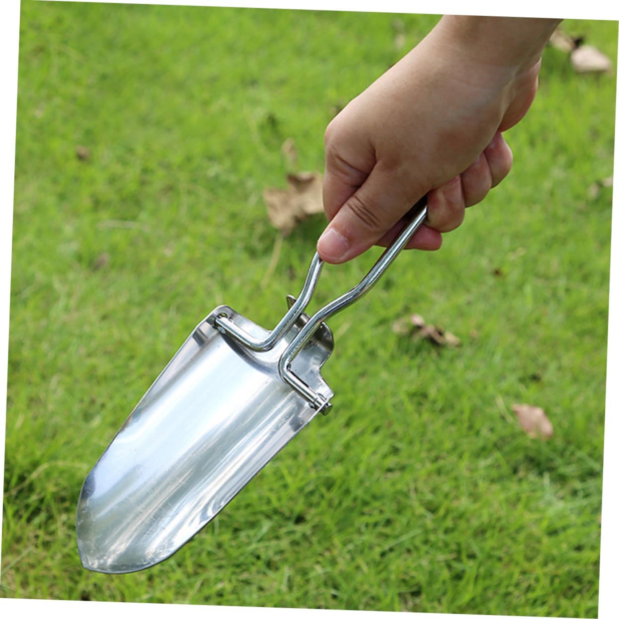 Kisangel Shovel for Camping and Gardening with Comfortable Grip Portable Design with Carry Pouch for and Transport