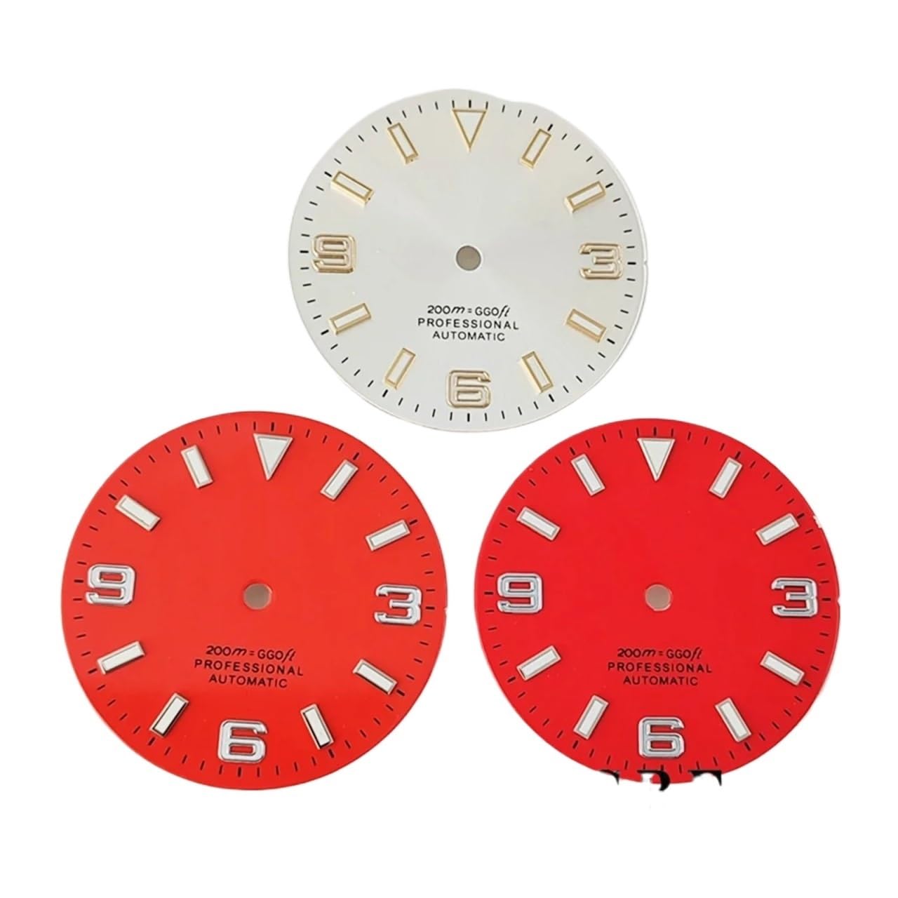 Melitare Cadran de Montre NH35 NH36, 29mm, avec Aiguilles, stérile, Lumineux, Noir, Blanc, Bleu, Visages, Partie de Mouvement Automatique, 1 pièce(Dial with Hands 8)