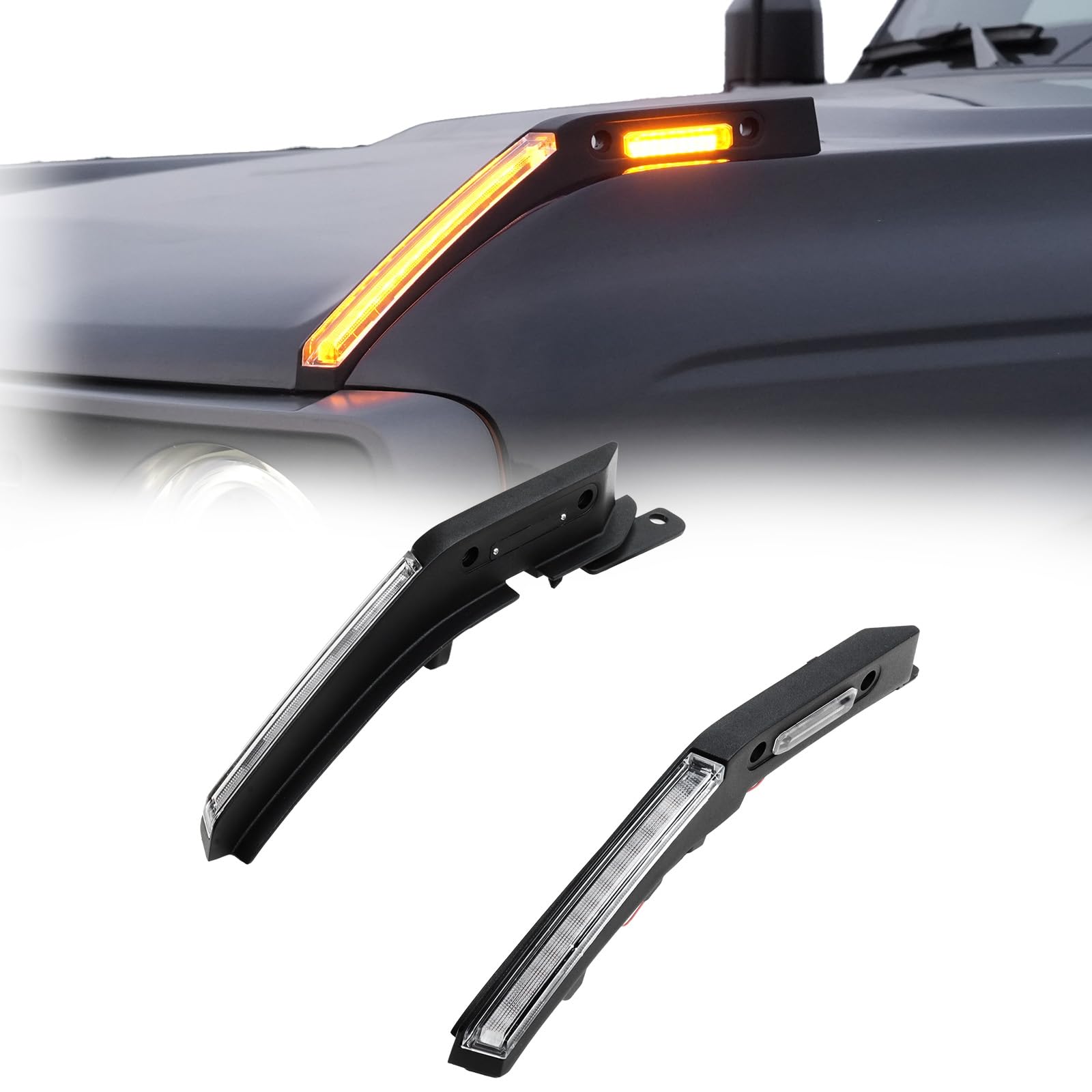 Mabett Trail Sight Light with Built-in Marker Lights for Ford Bronco 2021–2025, Upgrade Hood LED Light Fit for Bronco Accessories 2/4-Door, Turn Signal and Marker Lighting