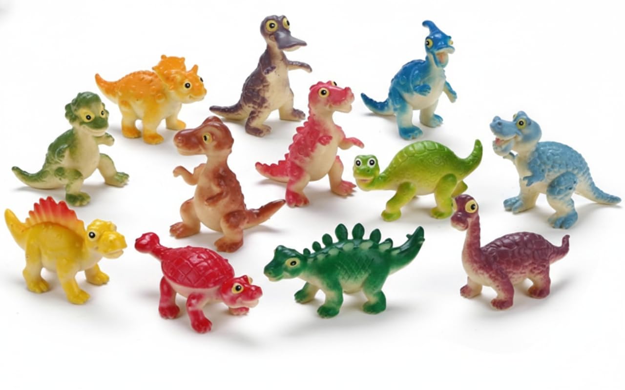 dimazo small kids sea & wild animal toys sets for fun, educational, spark imagination and learning (multi choice sets) (funny dinosaur) 12pcs