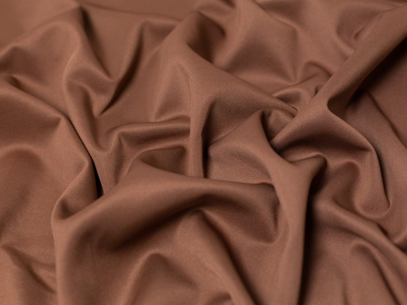 Minerva Core Range Scuba Stretch Knit Fabric Taupe Brown - Medium Weight & Suitable for Dressmaking - Approx Width: 160cm / 64" - Sold per metre