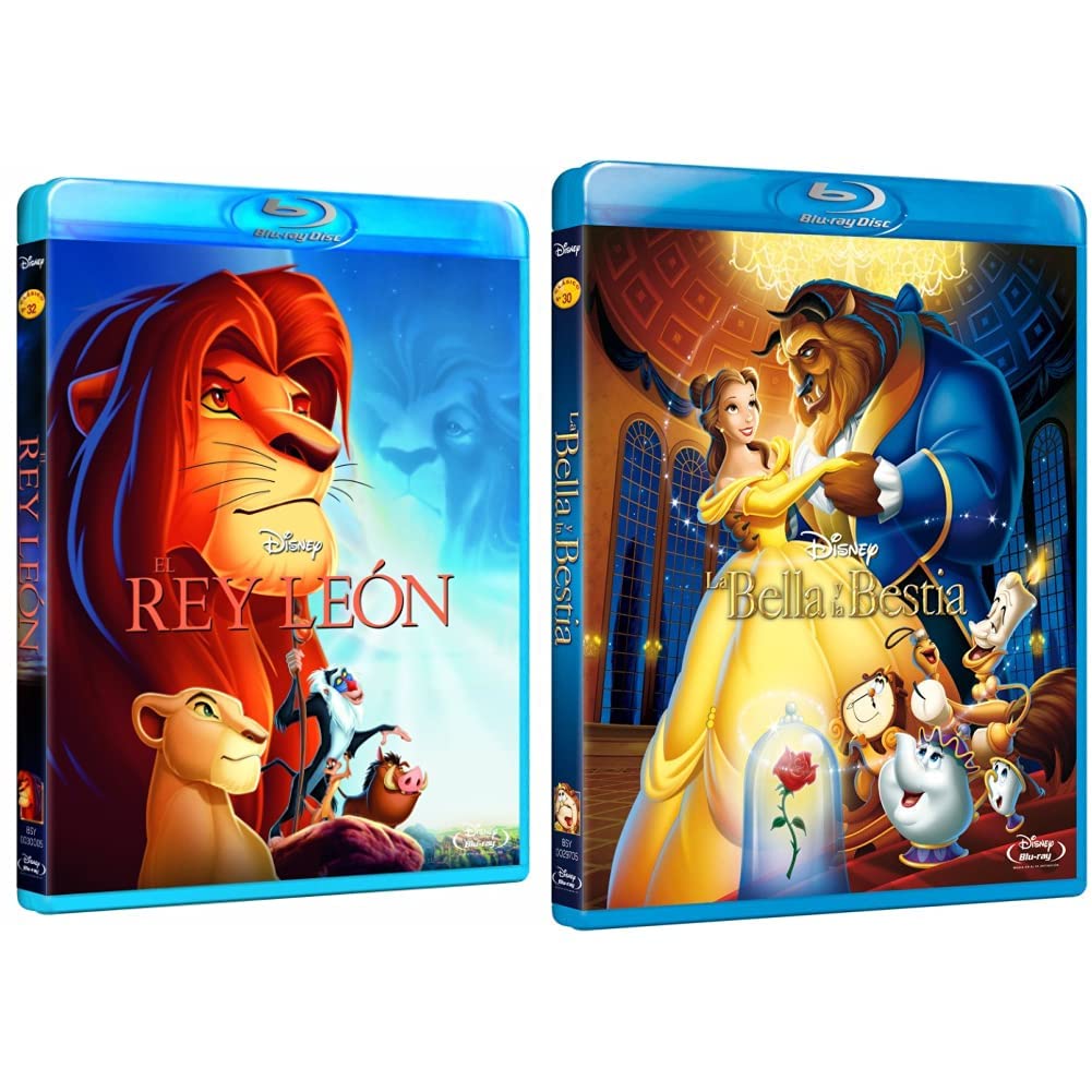 Películas Blu-ray El Rey León y La Bella y La Bestia para revivir tu infancia