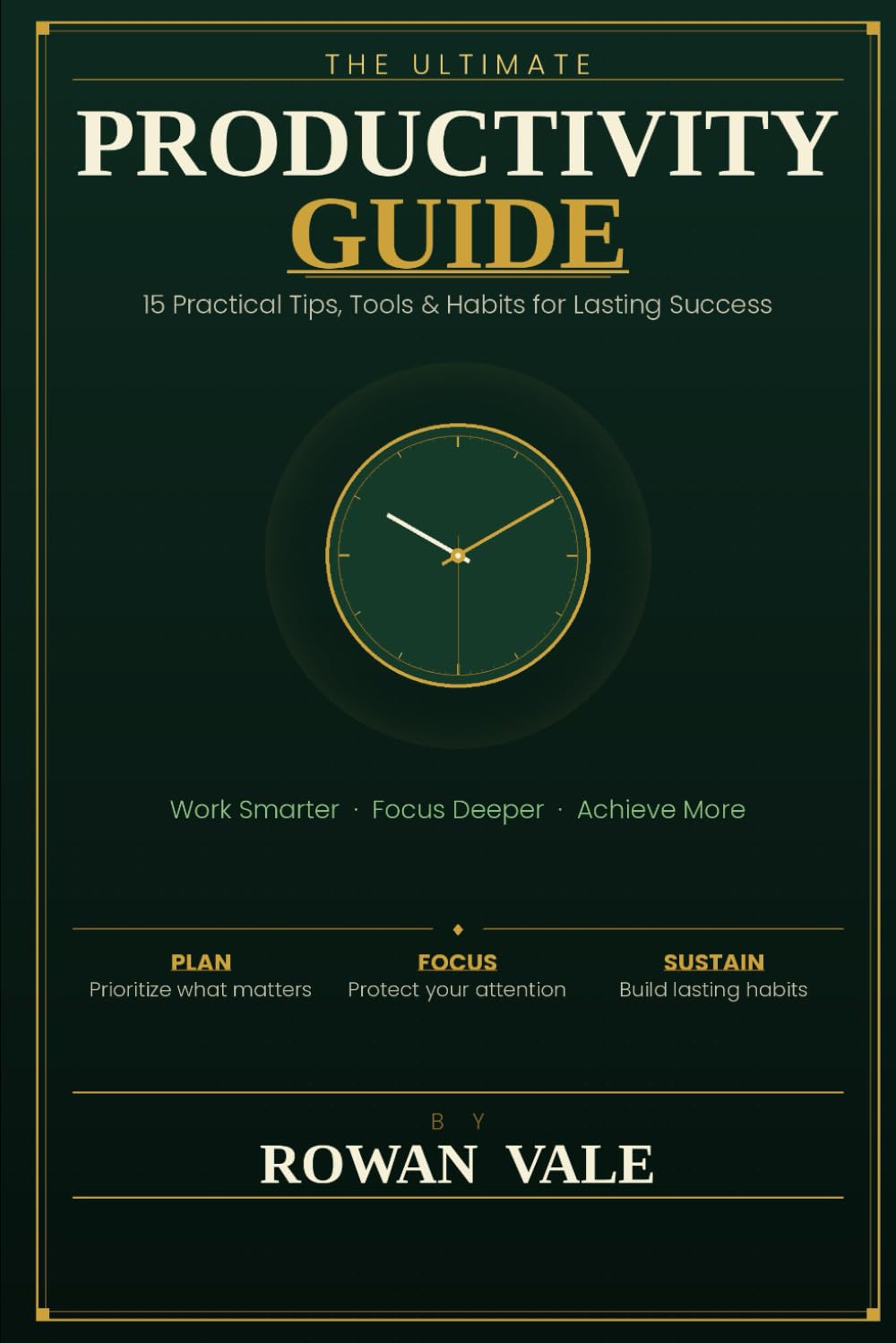 THE ULTIMATE PRODUCTIVITY GUIDE: 15 Practical Time Management Tips, Tools, and Habits for Lasting Success