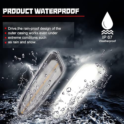 Miniatura 7 de KENRTIR Lámpara LED blanca de lente transparente compatible con Toyota SUPRA MK.4 1997 1998 y Toyota Celica 2000-2005 Luz de marcador lateral de