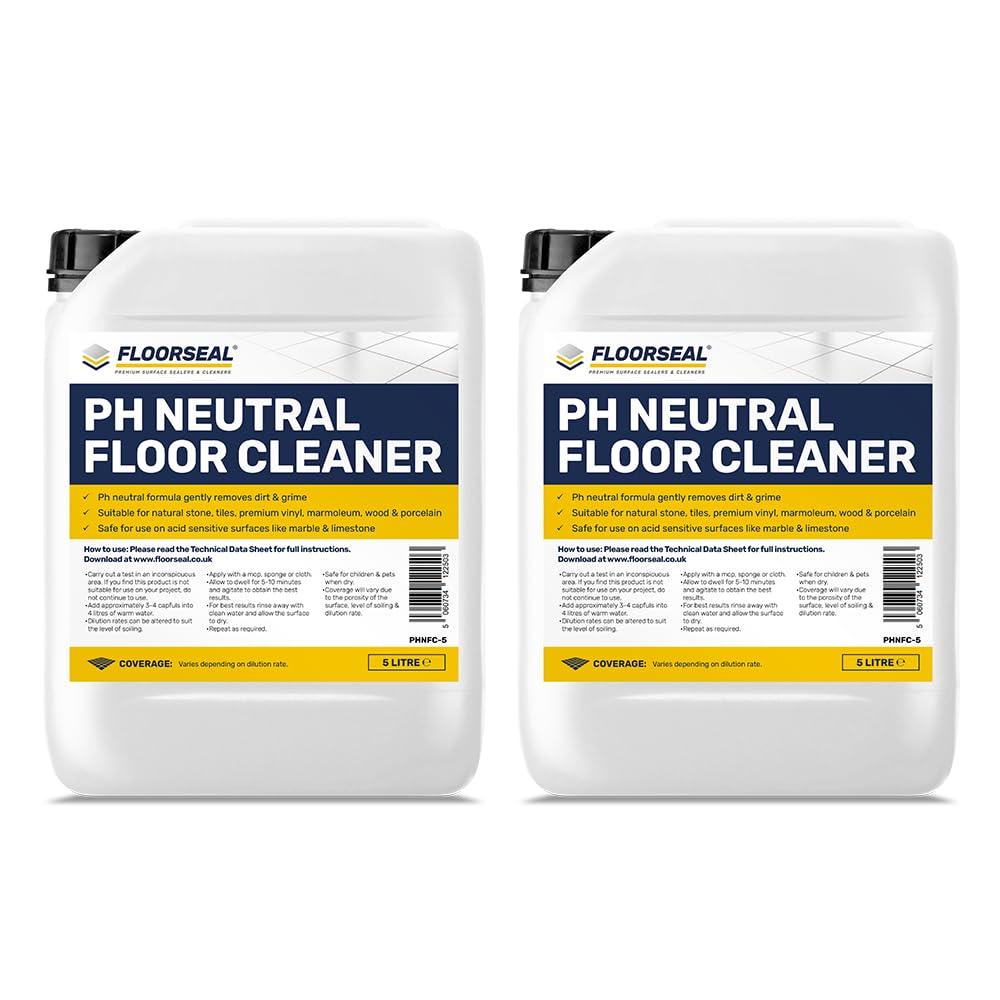 Floorseal Premium Surface Sealers & Cleaners Clear Ph Neutral Floor Cleaner – Gentle Daily Cleaner For Sensitive & Polished Surfaces (10 Litre)