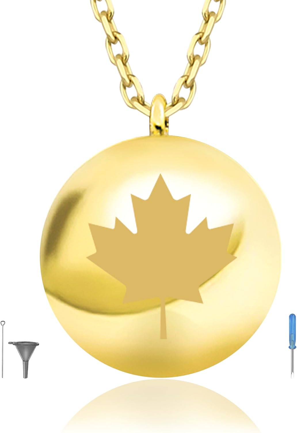 14k Gold Ball Urn Necklace, Custom Ball Urn Charm Necklace, Cremation Ash Holder Pendant, Engraved Round Urn Necklace, Ash Keepsake Jewelry