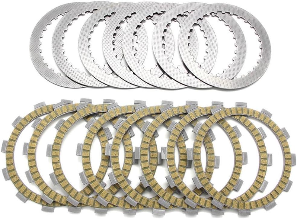 Universal Motorcycle Clutch Friction Disc Plate Kit Compatible With GSF600 600 S GSX R750 GSX600 GSF650 S T V W X GSX650 Faired Aftermarket Replacement