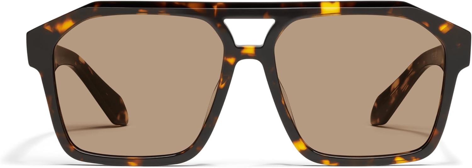 QUAY - Men's Sunglasses, Oversized Aviator Shades, UV Protected Lenses