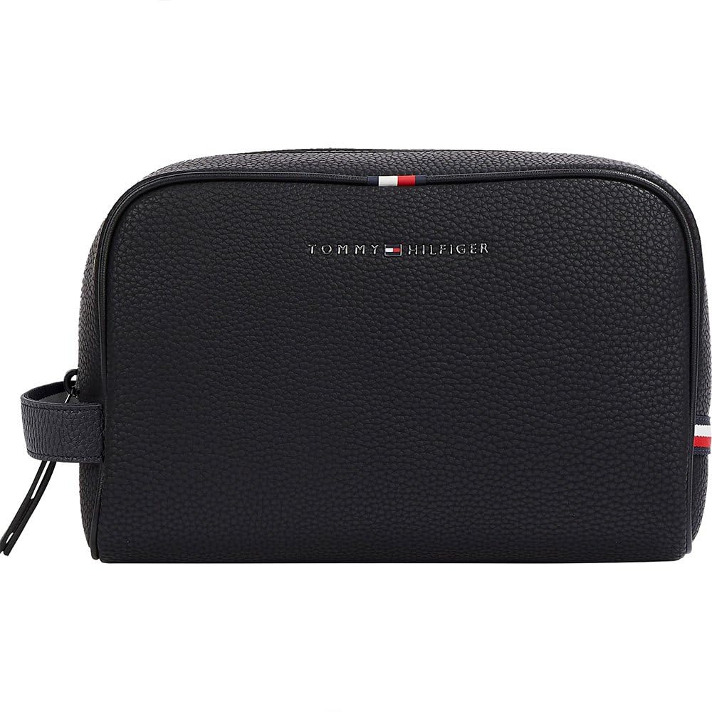 Tommy Hilfiger Herren Kulturbeutel Essential PU Washbag Kunstleder