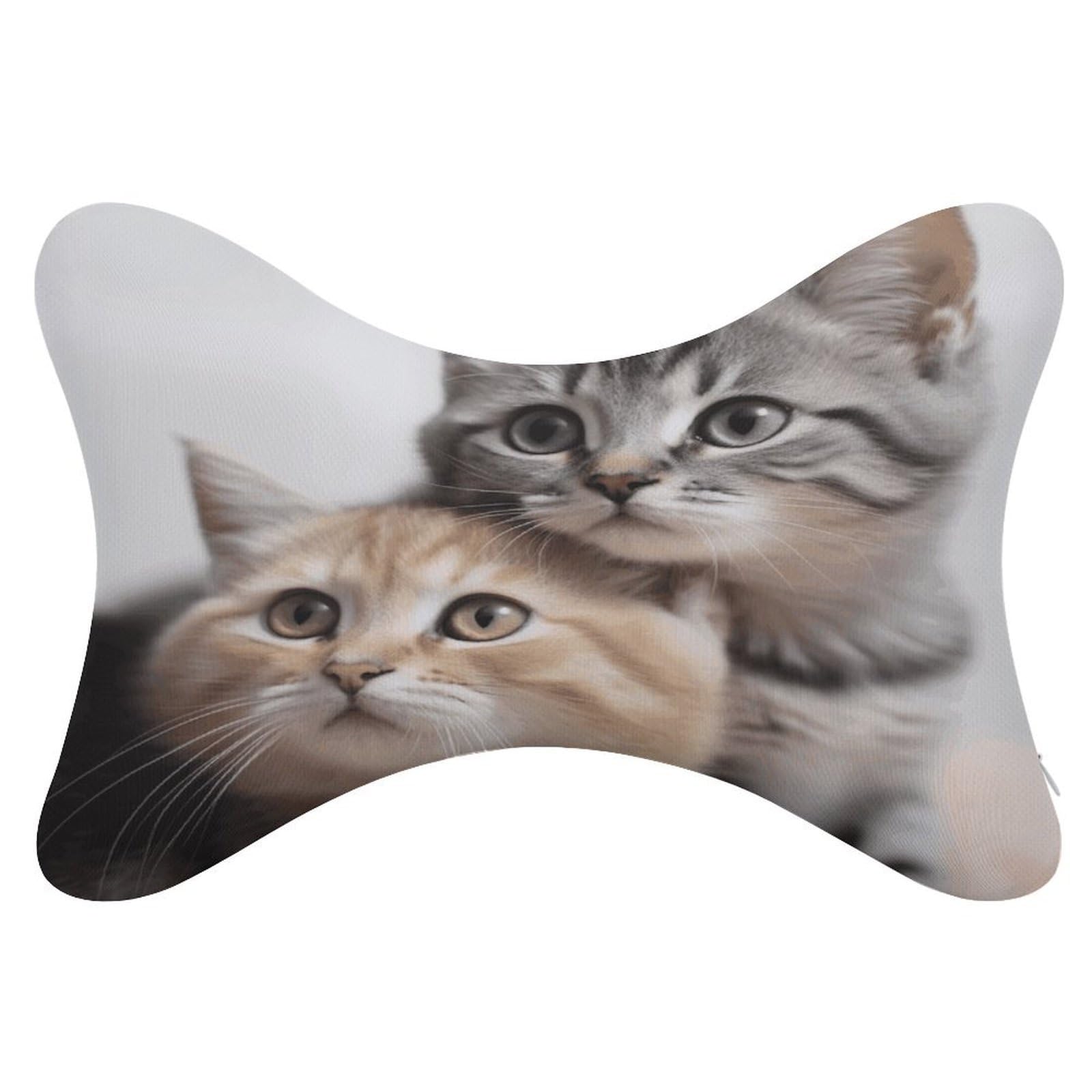 FekiLoot Cats Car Headrest Set of 2,Softness Memory Foam Car Neck Pillow with Breathable Removable Cover Car Neck Support Pillow Ergonomic for Driving, Office