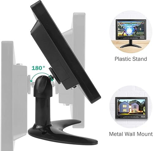 Miniatura 8 de Mini monitor de 8 pulgadas, pequeño monitor HDMI 1280 x 720 169 IPS carcasa de metal, monitor de computadora compatible con entrada HDMIVGAAVBNC con