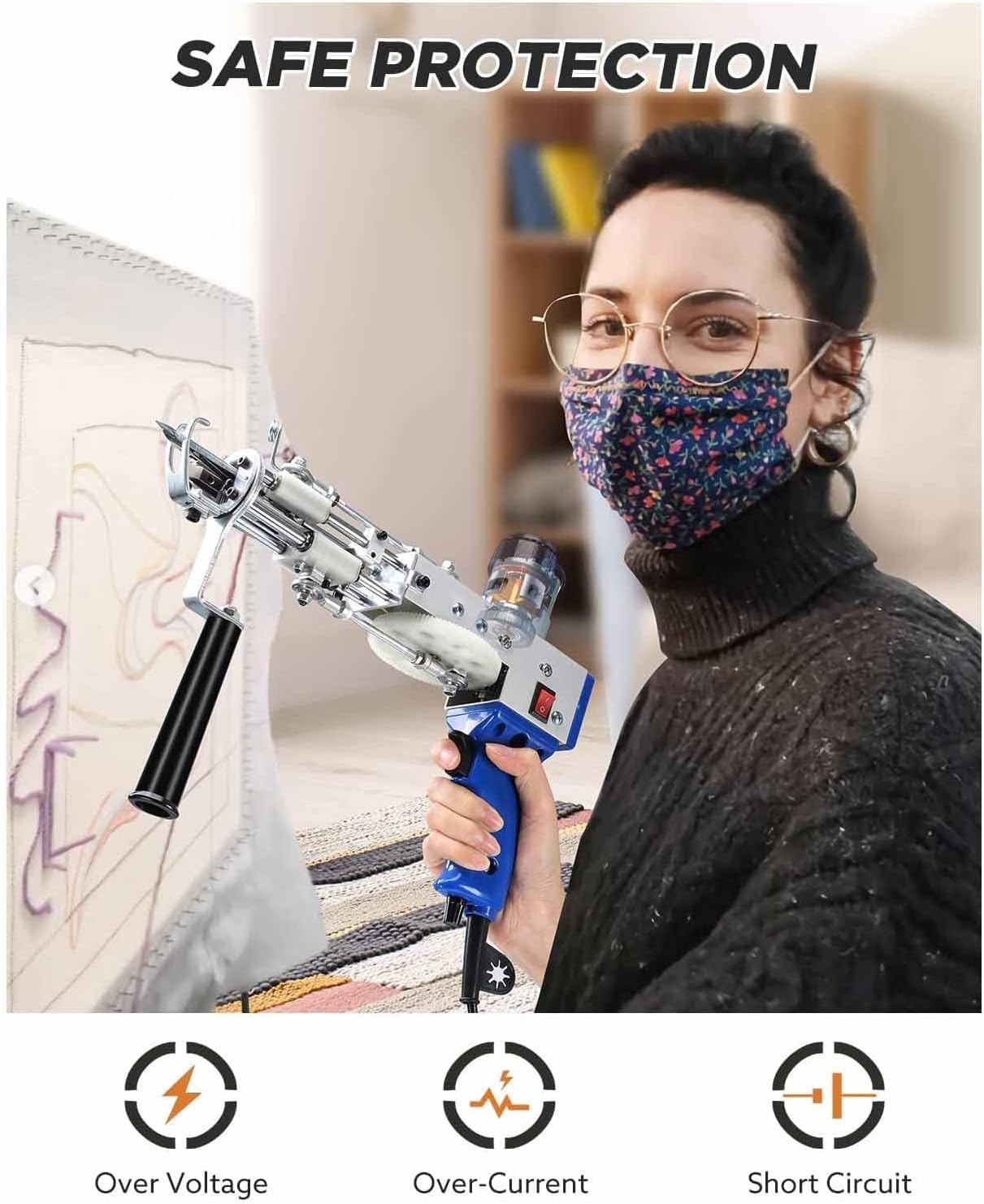 値下げ！電動タフティングガン バリカンセット ラグ作り パンチ