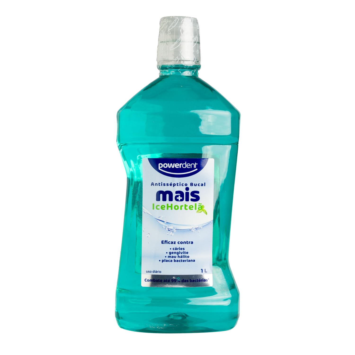 ANTISSEPTICO BUCAL POWERDENT MAIS ICE HORTELÃ 1L COM ALCOOL