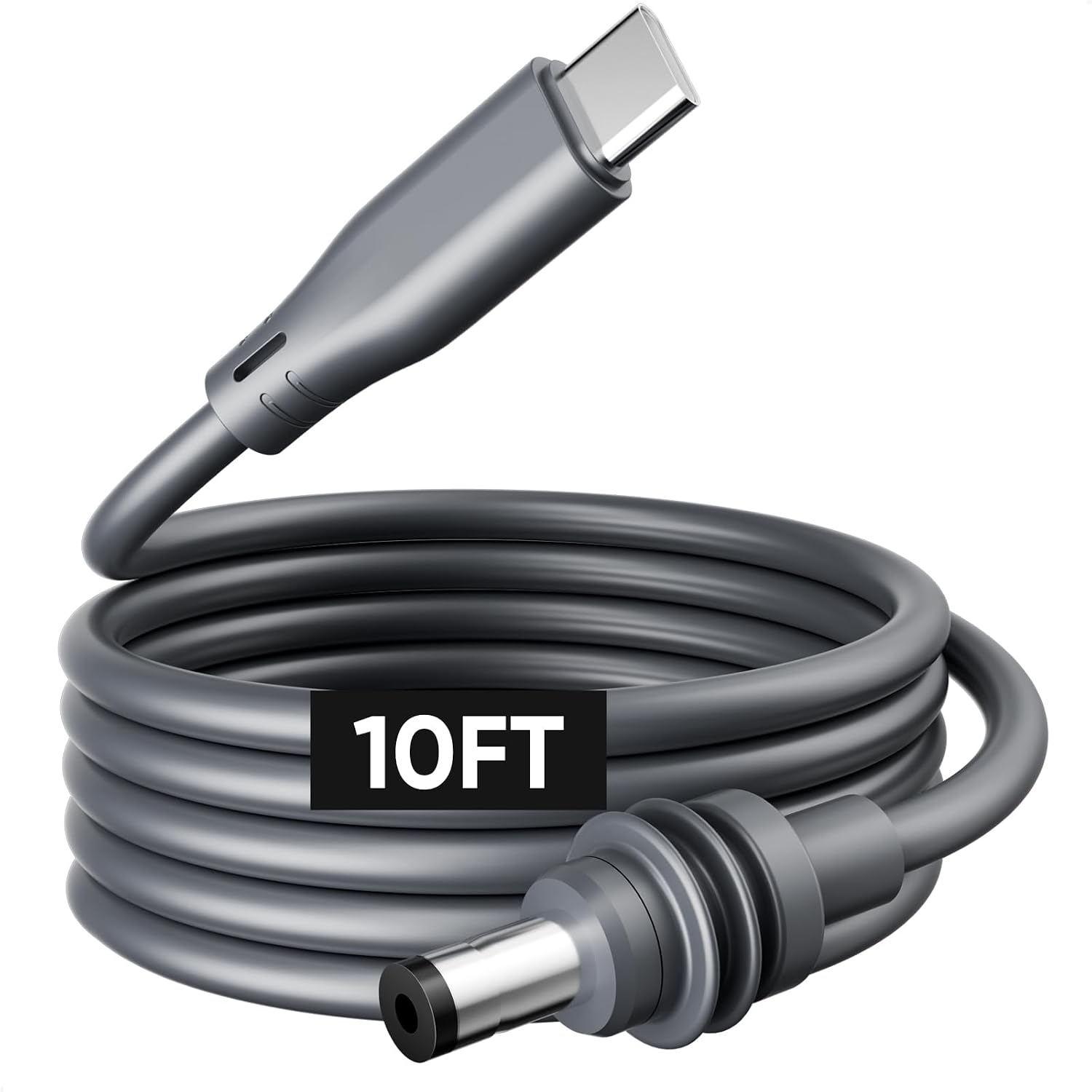 Starlink Mini Cable 100W, 3M/10FT USB C to DC Waterproof Cord for Outdoor Camping, 20AWG Starlink Mini Accessories Compatible with High-Power Bank and PD Charger