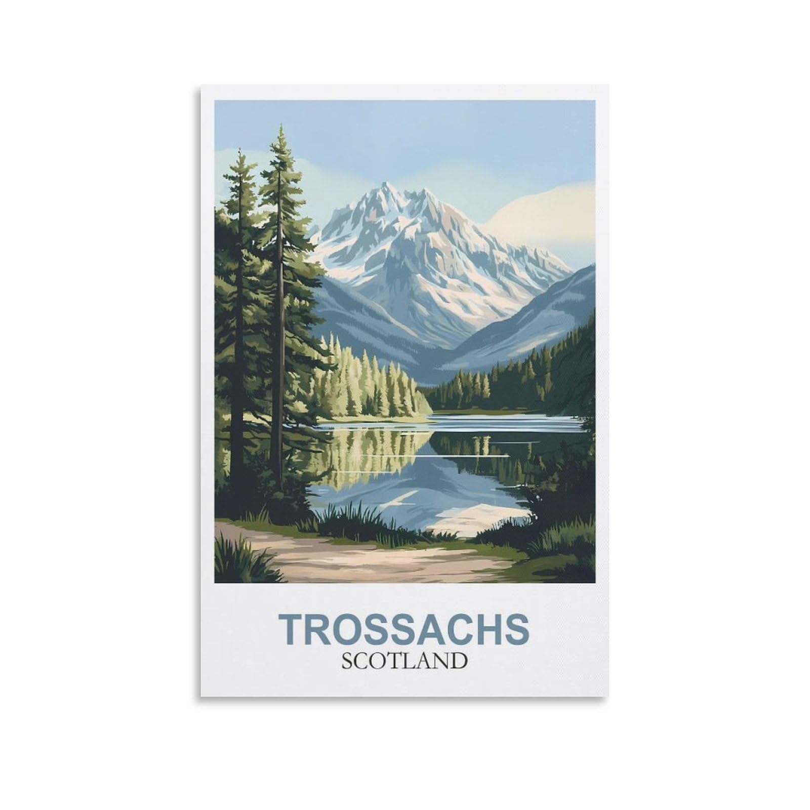 EZMLFA 5D Diamond Art Kits for Beginner,Trossachs Scotland,Beginners,DIY Full Round Drill Diamond Dot Gem Art Kits for Adults,Crafts for Decor 50x60cm