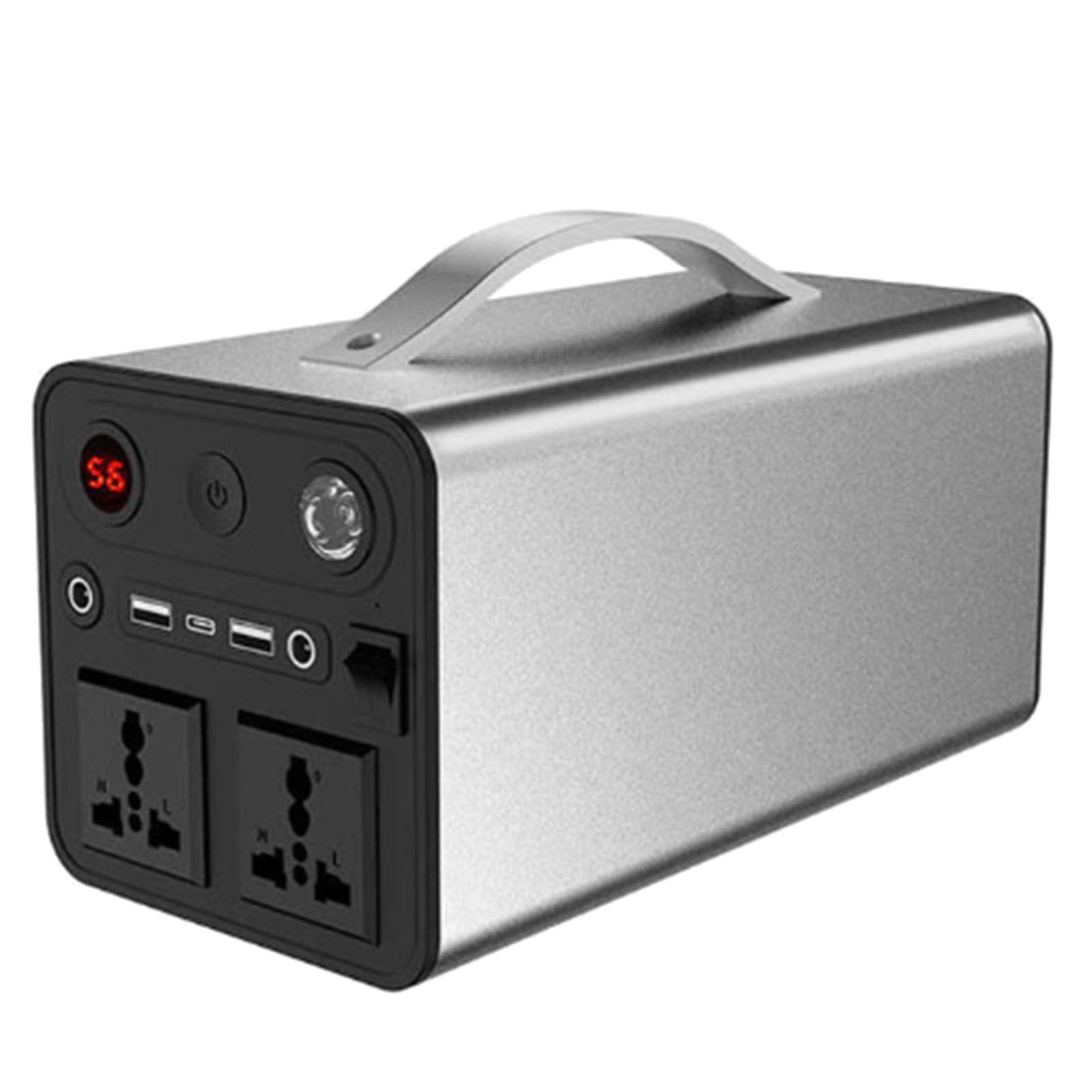 Estación de energía portátil, Fuente de alimentación de Emergencia para Exteriores, Banco de energía para Acampar de 300 W y 90 000 mAh, enchufes CA/CC/USB/Tipo C, 6 Puertos de alimentación