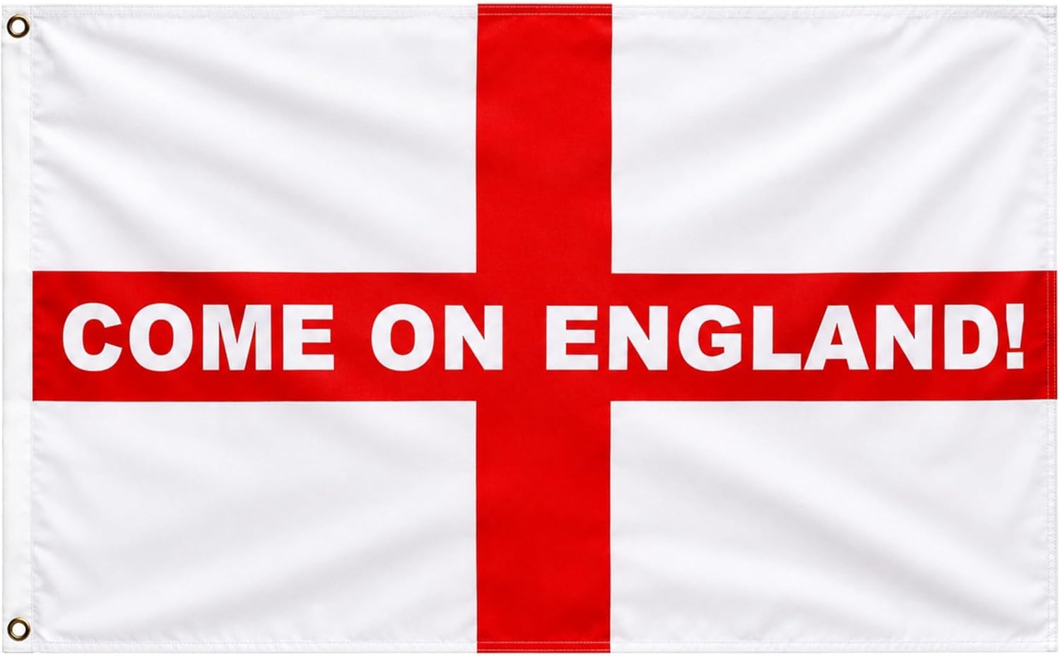 Toyland® 5ft X 3ft (150cm X 91cm) St George’s Cross Red & White “Come On England!” Flag - World Cup, Euros, Sports Celebrations & English Party Decorations - Football Fans & Supporters Accessories