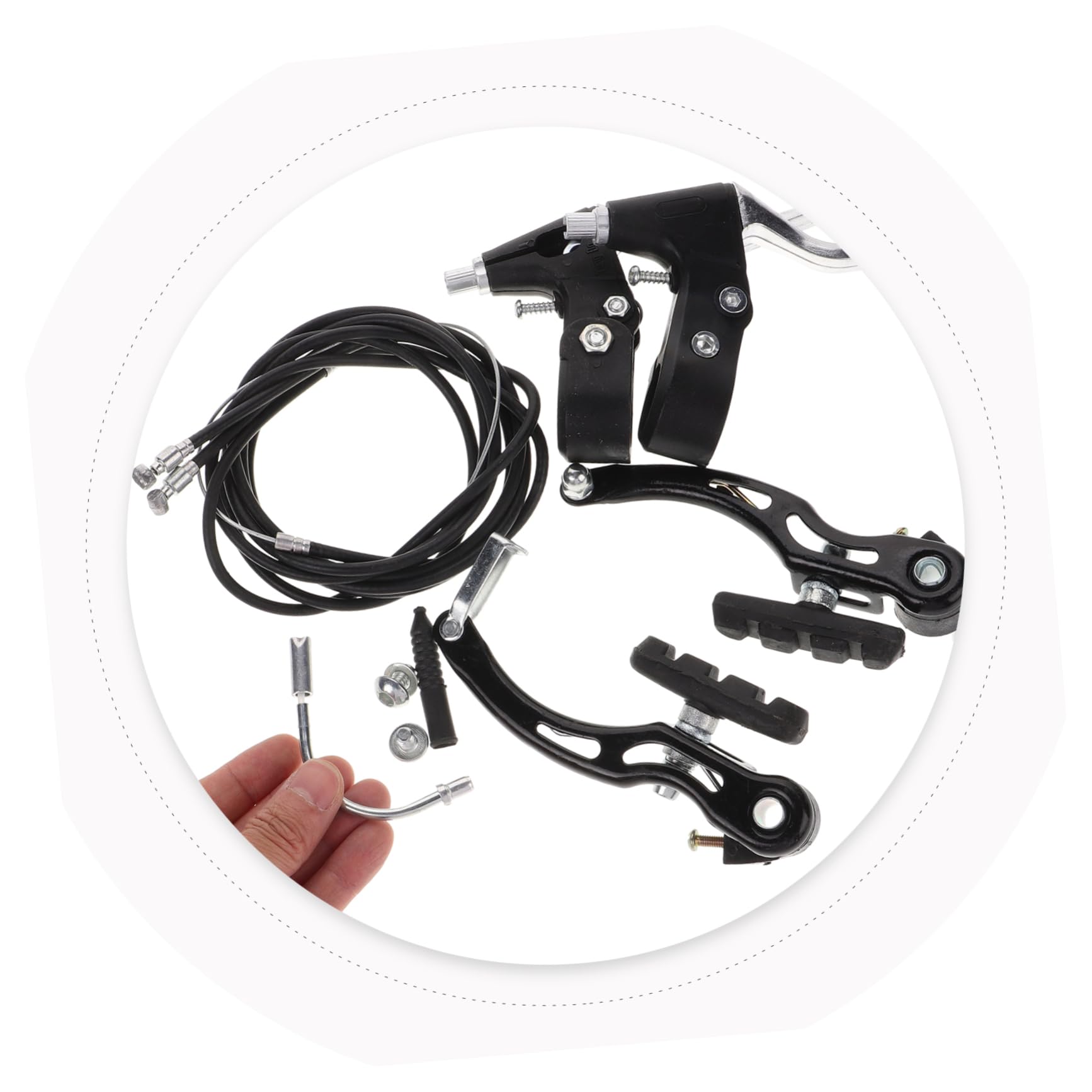 Abaodam Kit De Frenos para Bicicletas Manija De Freno Delantero y Trasero Tipo Fideo para Bicicletas De Montaña para y Terrenos Irregulares